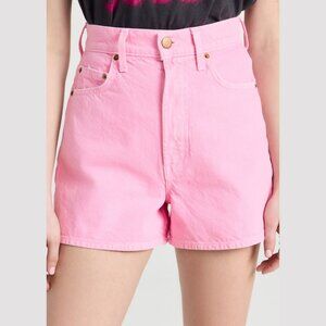 MOTHER SNACKS! High Waisted Savory Shorts Pink Lady Denim